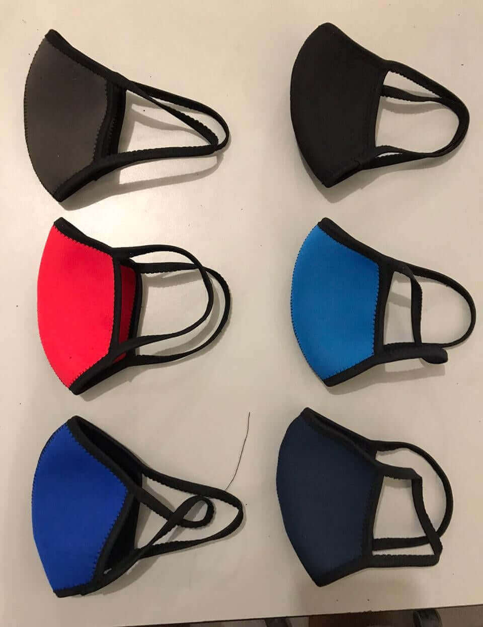 Navy Blue Neoprene Washable Face Mask With Antiviral Filter