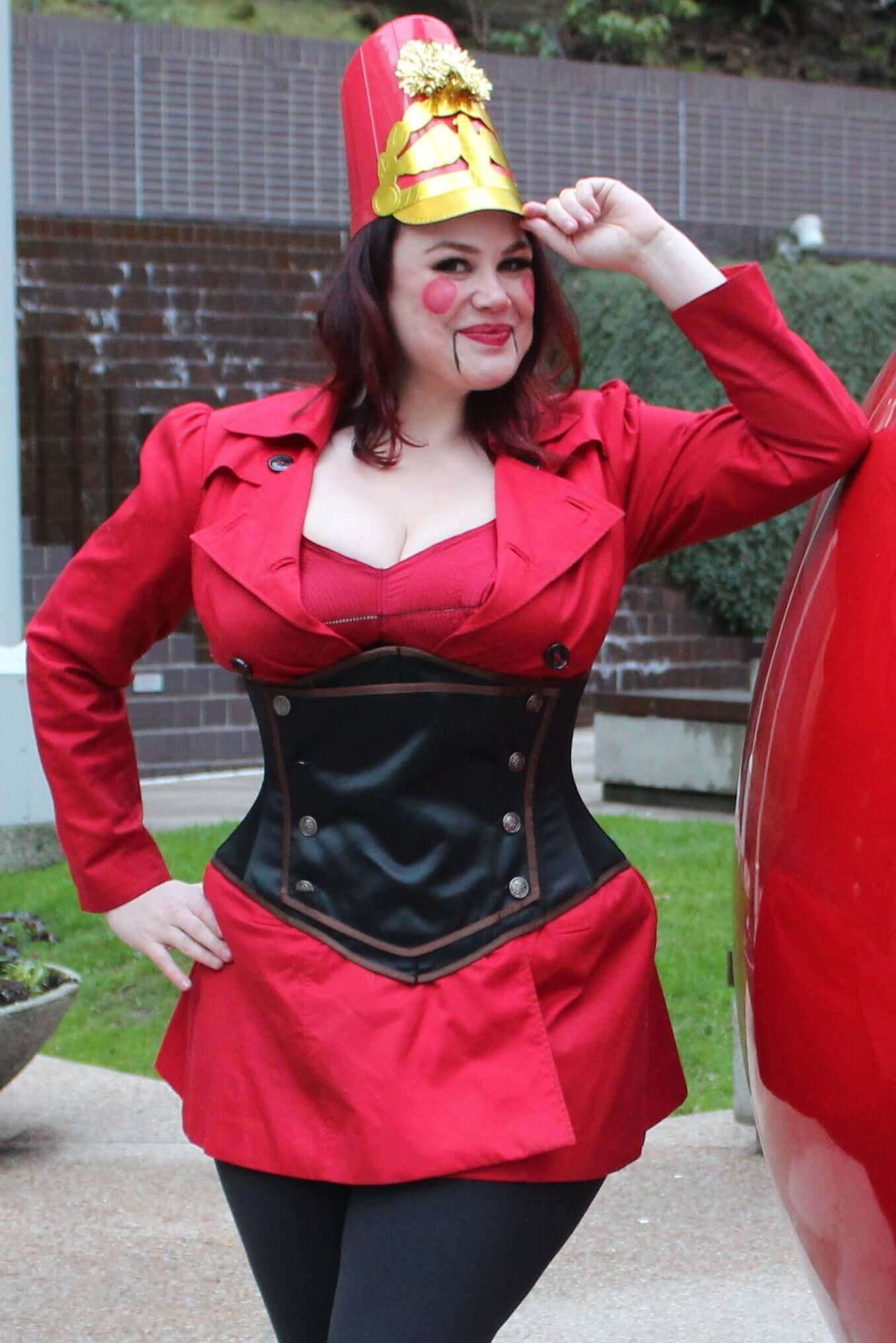 Plus Size Valentina Steel Boned Corset With Removable Panel