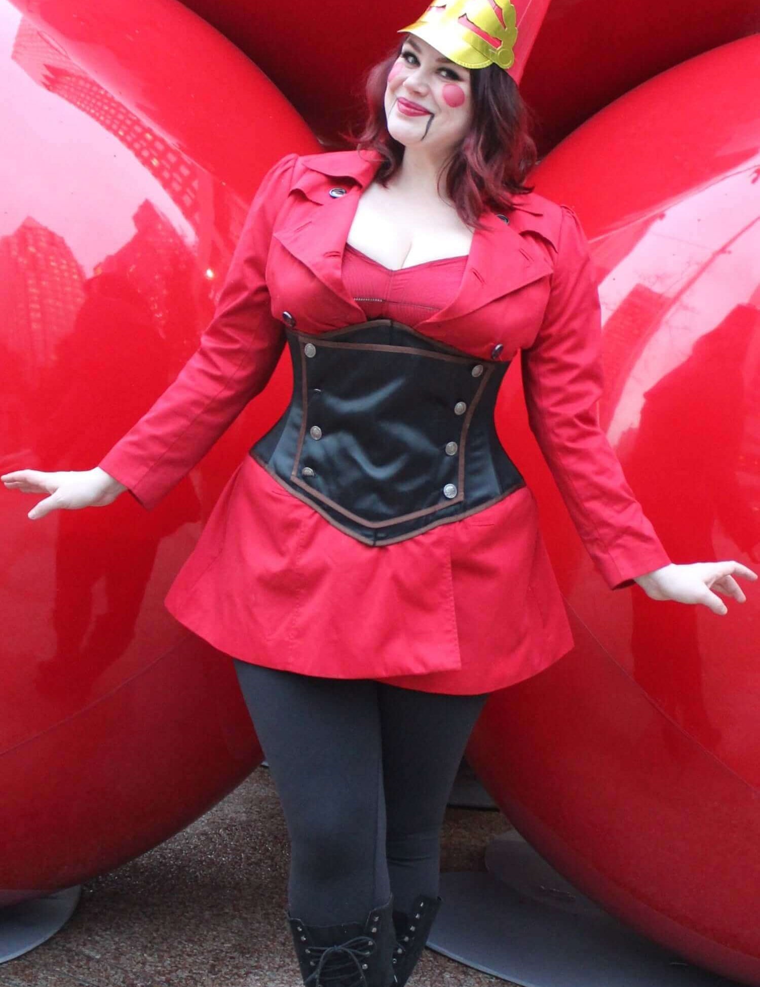 Plus Size Valentina Steel Boned Corset With Removable Panel