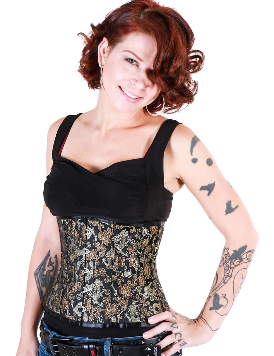 Playgirl Eve Steel Boned Dragon Brocade Cincher