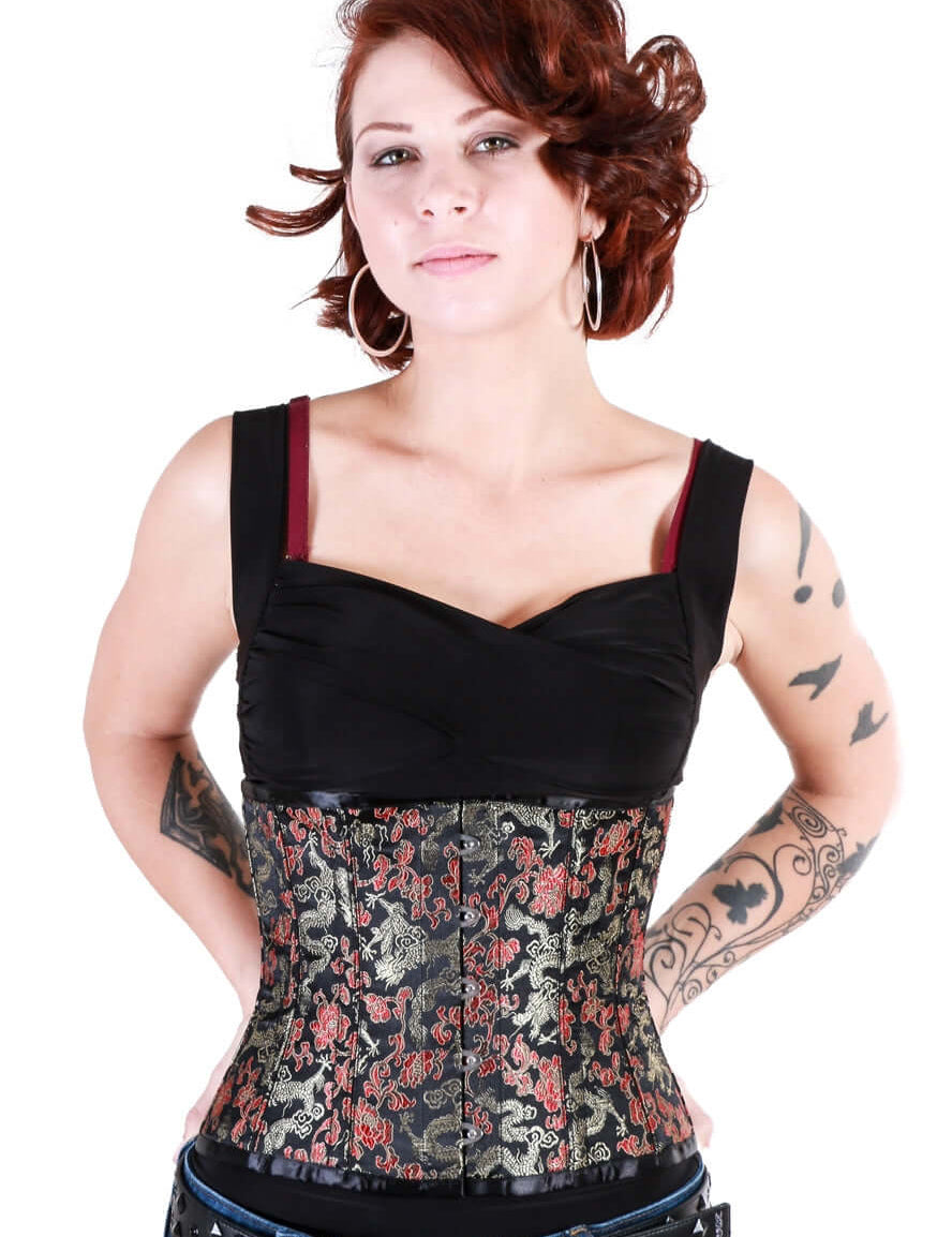 Playgirl Eve Steel Boned Dragon Brocade Waist Cincher