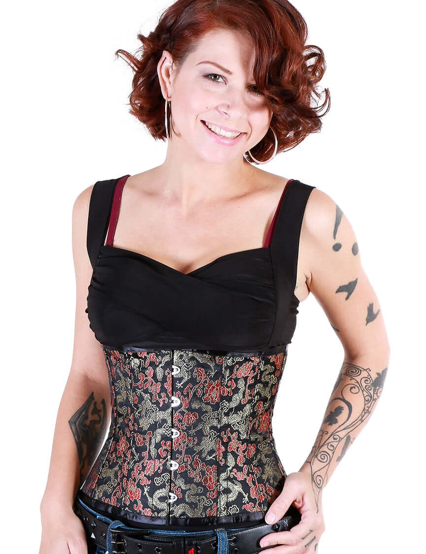 Playgirl Eve Steel Boned Dragon Brocade Waist Cincher