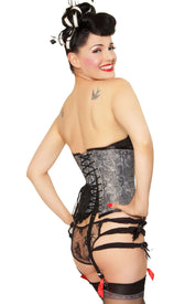 Playgirl Steel Boned Paisley Print Corset