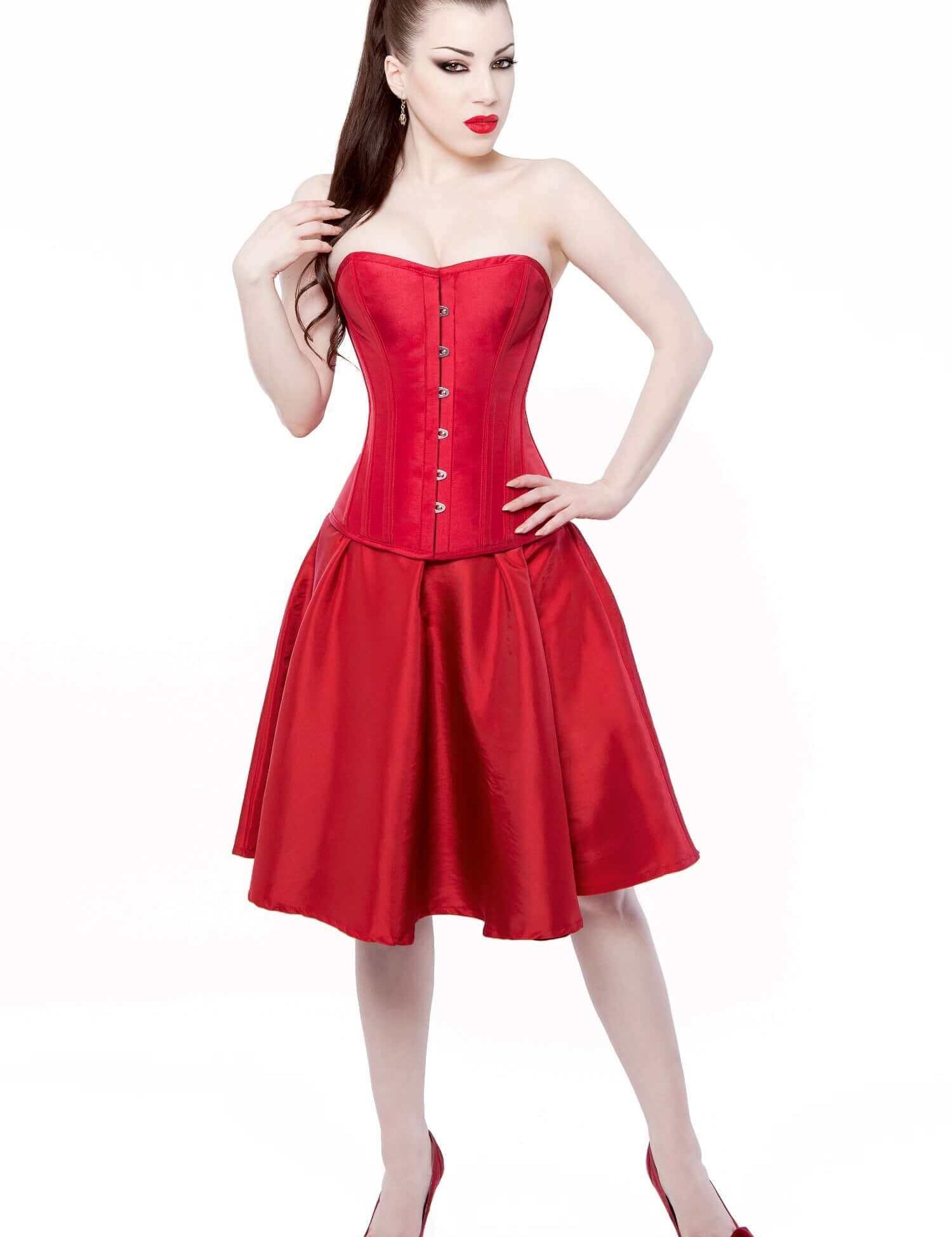 Playgirl Red Tafetta Circle Skirt