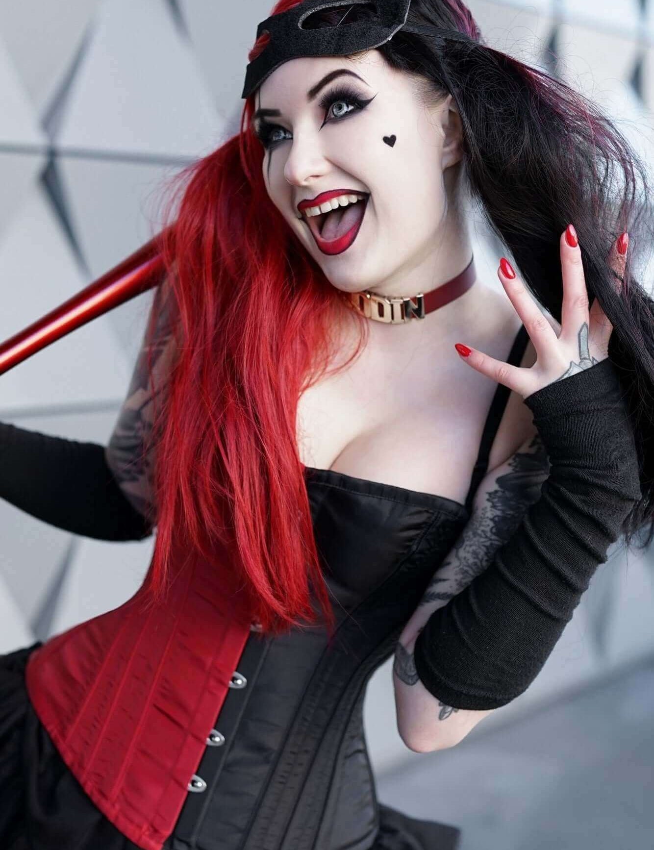 Harley Quinn Cosplay Steel Boned Corset