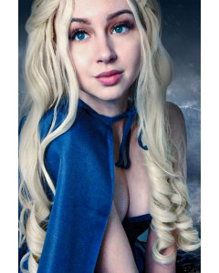GOT Mother of Dragons Daenerys Royal Blue Brocade Corset