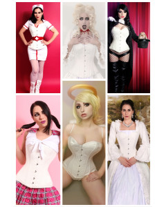 Nurse, Marie Antoinette, Schoolgirl, Angel, Magician Zatanna Corset